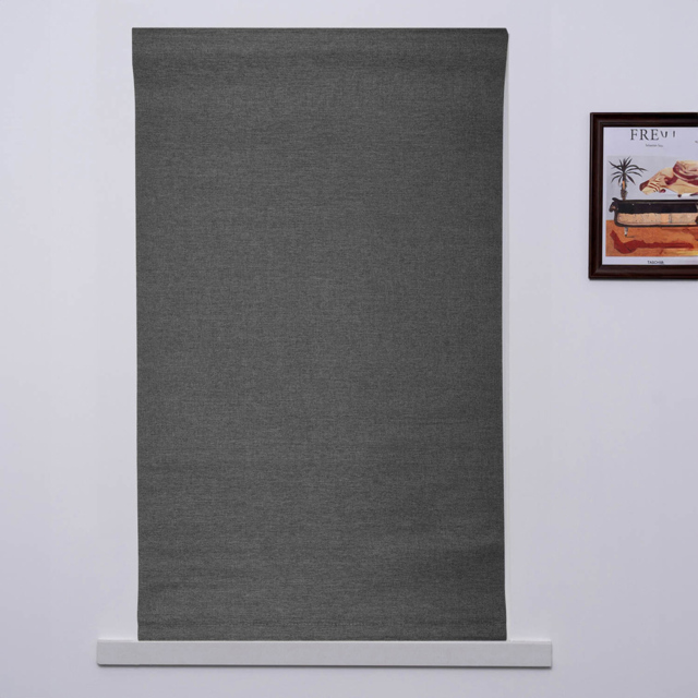 Textured Blackout Roller Blind Dark Grey 60cm - Size: W 60 x D 160cm - Wilko - image 1