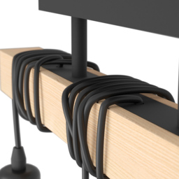 EGLO Townshend Metal and Wood Black 3 Light Pendant - Size: 55 x 10.5 x 26.5cm - Wilko - thumbnail 4