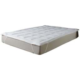 Downland Feels Like Down King Size Mattress Topper - White - Wilko - thumbnail 4
