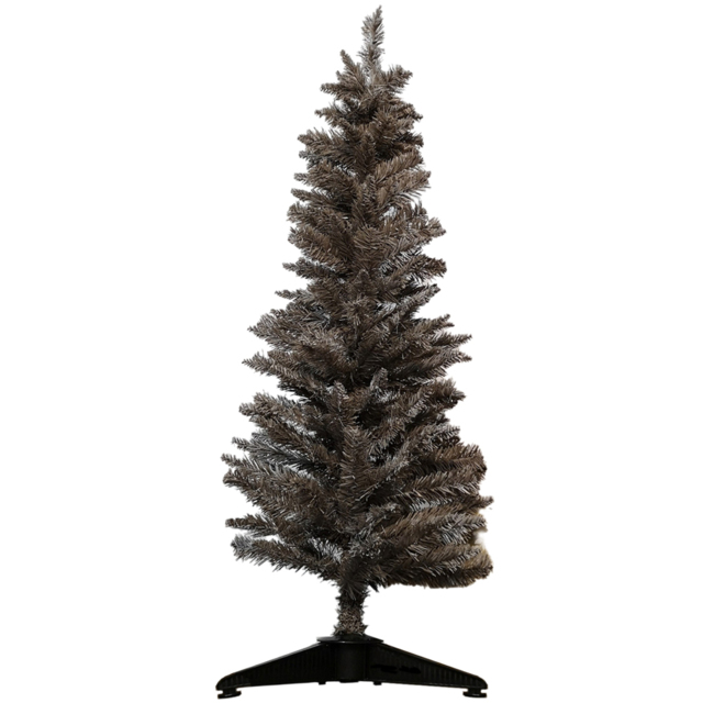 Snowtime Grey Pine Wrapped Pencil Artificial Christmas Tree 4ft - Wilko - image 1