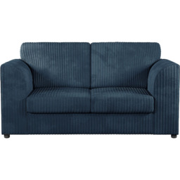 Luxor 4 Seater Navy Blue Jumbo Cord Full Back Sofa Suite - Wilko - thumbnail 5