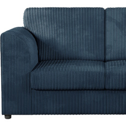 Luxor 4 Seater Navy Blue Jumbo Cord Full Back Sofa Suite - Wilko - thumbnail 4