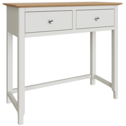 FWStyle Taberno 2 Drawer White Dressing Table - Wilko - thumbnail 3