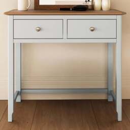 FWStyle Taberno 2 Drawer White Dressing Table - Wilko - thumbnail 1
