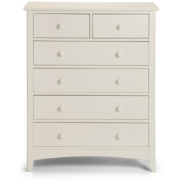 Julian Bowen Cameo 6 Drawer Solid Pine Chest of Drawers - White - Wilko - thumbnail 4