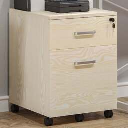 Portland Vinsetto 2 Drawer Oak Filing Cabinet - Size: 2 Drawers - Brown - Wilko