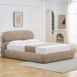 Rhea Ottoman Bed Brown Double - Wilko - thumbnail 1