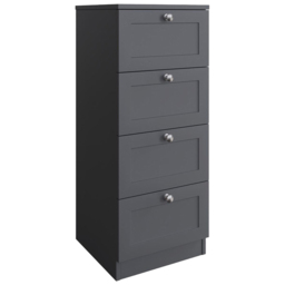 FWStyle Artus 4 Drawer Dark Grey Panelled Chest of Drawers - Wilko - thumbnail 3