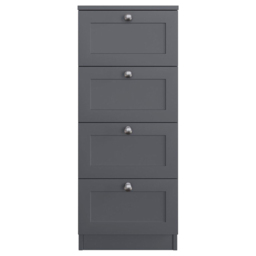 FWStyle Artus 4 Drawer Dark Grey Panelled Chest of Drawers - Wilko - thumbnail 5