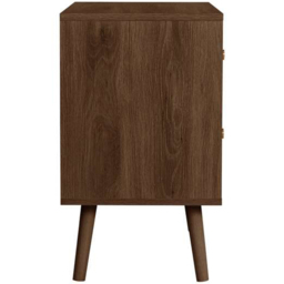 Herringford 2 Drawer Walnut Chevron Bedside Table - Brown - Birlea - Wilko - thumbnail 5