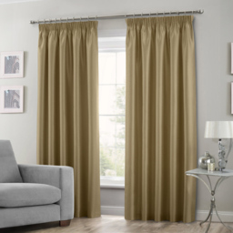 Intimates Faux Silk Latte Curtains 168 x 229cm - Size: W 168 x D 229cm - Cream - Wilko
