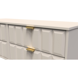 Crowndale Cube 4 Drawer Matt Kashmir Chest of Drawers Ready Assembled - Cream - Wilko - thumbnail 6