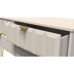 Crowndale Cube 4 Drawer Matt Kashmir Chest of Drawers Ready Assembled - Cream - Wilko - thumbnail 7