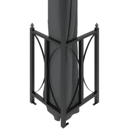 vidaXL 3 x 4m Anthracite Gazebo with Side Walls and Double Roof - Grey - Wilko - thumbnail 6