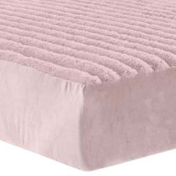 Velosso King Size Blush Jumbo Cord Fitted Bed Sheet - Wilko