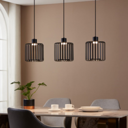 EGLO Ginestrone-Z 3 Lamp Black Steel RGB LED Pendant Light - Size: 110 x 20 x 90cm - Wilko - thumbnail 3