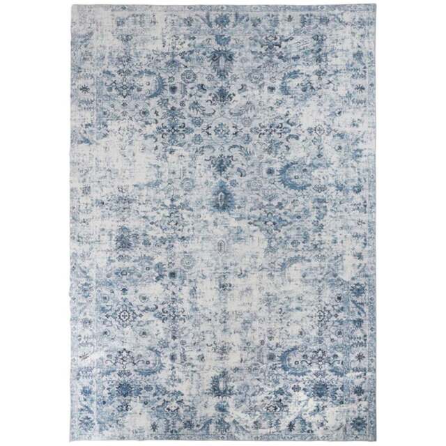 tectake Amara Vintage Non Slip Rug 340 x 240 x 0.6cm - Size: 0.6 x 240 x 340cm - Blue - Wilko - image 1