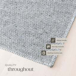 tectake Amara Vintage Non Slip Rug 340 x 240 x 0.6cm - Size: 0.6 x 240 x 340cm - Blue - Wilko - thumbnail 4