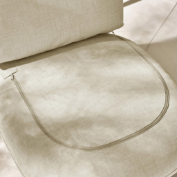Furniturebox Niort Cream Wooden Outdoor Accent Chair with Cushion - Size: 56 x 84.5 x 56cm - Brown - Wilko - thumbnail 3