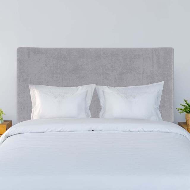 Bedmaster Super King Seal Grey Naples Velvet Valencia Plain Headboard - Wilko - image 1