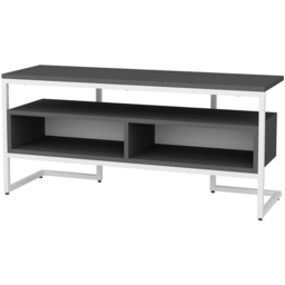 Decorotika Merrion 3 Shelf White and Anthracite TV Unit - Size: 51 x 111 x 35cm - Multi - Wilko - thumbnail 4