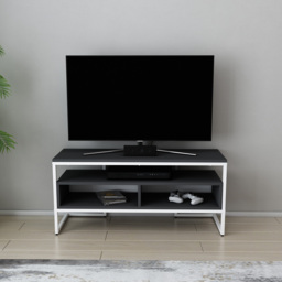 Decorotika Merrion 3 Shelf White and Anthracite TV Unit - Size: 51 x 111 x 35cm - Multi - Wilko - thumbnail 5