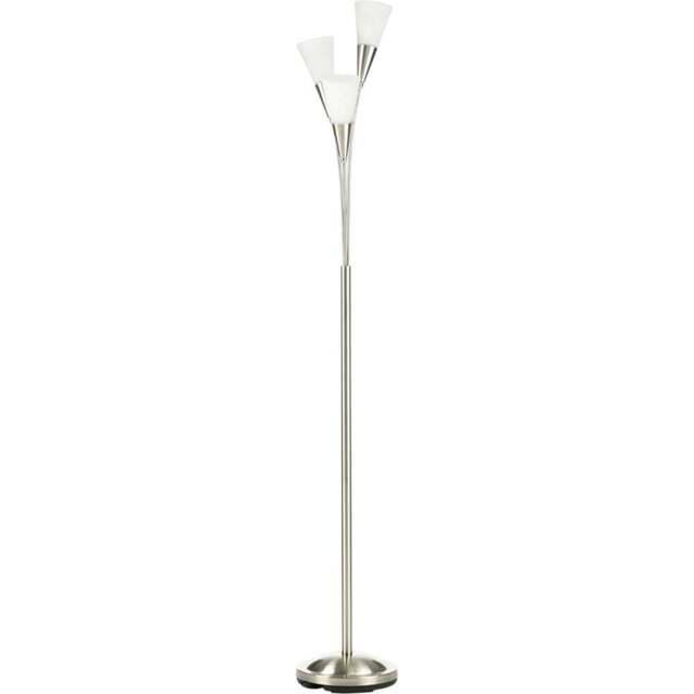 Portland Silver 3 Light Upright Floor Lamp - Size: 26m   x 26 x 166cm - Wilko - image 1
