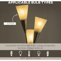 Portland Silver 3 Light Upright Floor Lamp - Size: 26m   x 26 x 166cm - Wilko - thumbnail 7