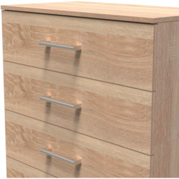 Crowndale Devon 5 Drawer Bardolino Oak Chest of Drawers Ready Assembled - Wilko - thumbnail 6