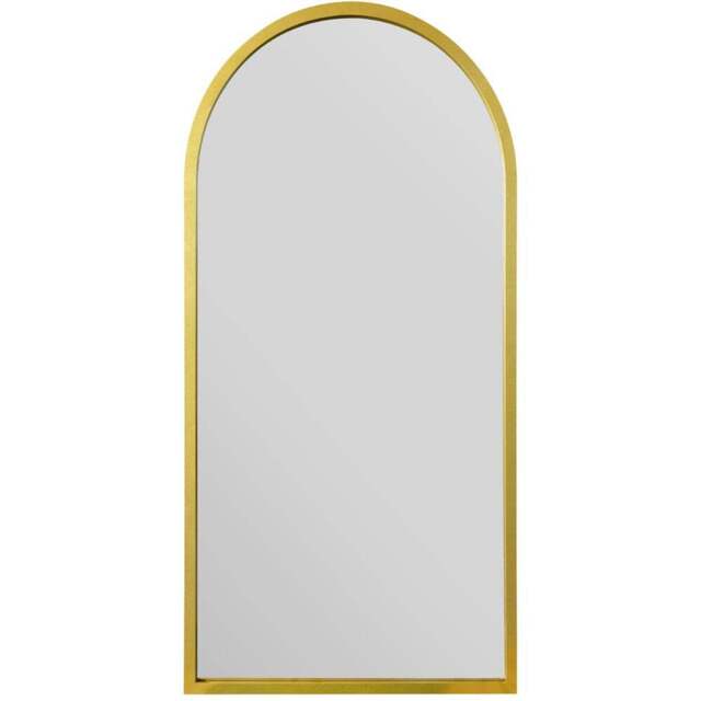 The Arcus Gold Arched Wall Mirror 120 x 60cm - MirrorOutlet - Wilko - image 1
