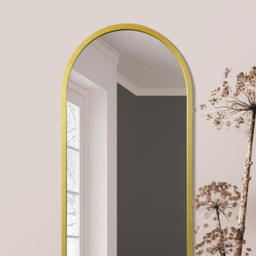 The Arcus Gold Arched Wall Mirror 120 x 60cm - MirrorOutlet - Wilko - thumbnail 4