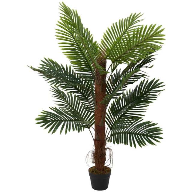 Living and Home Artificial Palm Potted Tree Decoration 120cm - Size: 120 x 80 x 80cm - Green - Wilko - image 1