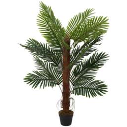 Living and Home Artificial Palm Potted Tree Decoration 120cm - Size: 120 x 80 x 80cm - Green - Wilko