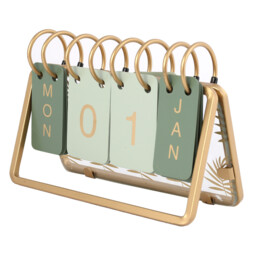 Gold Desk Calendar Ornament - Size: 18 x 13 x 6.8 - Wilko - thumbnail 4