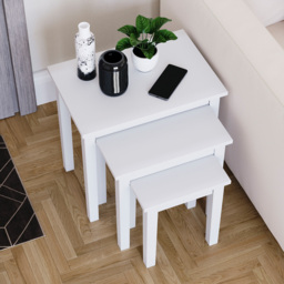 Vida Designs Yorkshire White Nest of Tables Set of 3 - Wilko - thumbnail 5