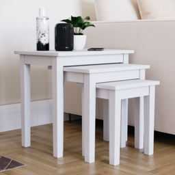 Vida Designs Yorkshire White Nest of Tables Set of 3 - Wilko - thumbnail 7
