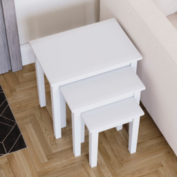 Vida Designs Yorkshire White Nest of Tables Set of 3 - Wilko - thumbnail 6