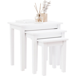 Vida Designs Yorkshire White Nest of Tables Set of 3 - Wilko - thumbnail 3