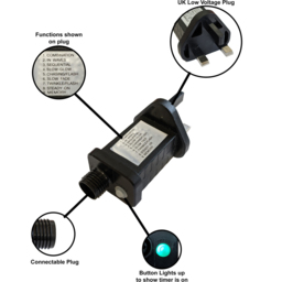 Best Artificial 100 Multicoloured Multi Function Mains Powered Black String Light - Size: 5 x 5 x 1000cm - Wilko - thumbnail 4