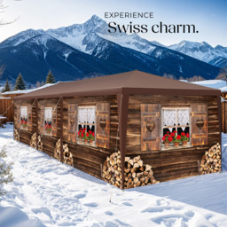 tectake Alpine Removable Side Panels Gazebo 900 x 300cm - Size: 3 x 9m - Brown - Wilko - thumbnail 7