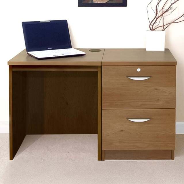 R White Cabinets 2 Drawer Dark Brown Set-04 Desk - Size: 72.8 x 107.9 x 54cm - Wilko - image 1