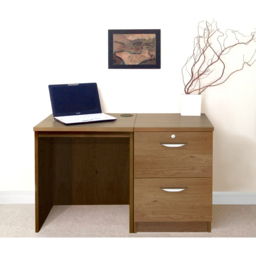 R White Cabinets 2 Drawer Dark Brown Set-04 Desk - Size: 72.8 x 107.9 x 54cm - Wilko - thumbnail 5