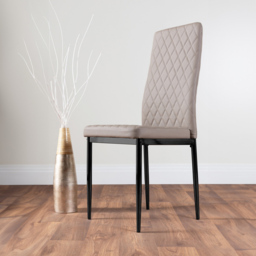 Furniturebox Valera Set of 6 Cappuccino and Black Faux Leather Dining Chair - Brown - Wilko - thumbnail 6