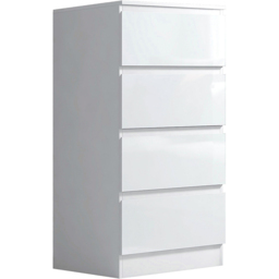 FWStyle Stora 4 Drawer White Gloss Chest of Drawers - Wilko - thumbnail 3