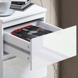 FWStyle Stora 4 Drawer White Gloss Chest of Drawers - Wilko - thumbnail 4