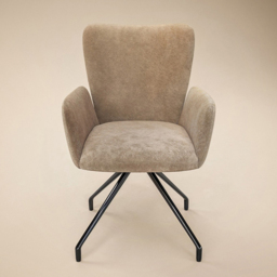 SOLACE+CO Kora Set of 2 Mocha Swivel Dining Chair - Brown - Wilko - thumbnail 4
