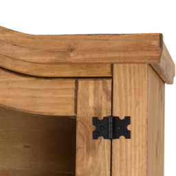 Seconique Corona 4 Door 2 Drawer Distressed Waxed Pine Buffet Hutch - Size: 48 x 100 x 193cm - Brown - Wilko - thumbnail 7