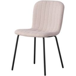 Bella Set of 2 Pink Teddy Faux Fur Stitched Design Dining Chairs - MCC - Wilko - thumbnail 3