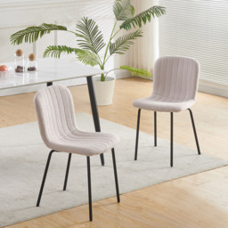 Bella Set of 2 Pink Teddy Faux Fur Stitched Design Dining Chairs - MCC - Wilko - thumbnail 7