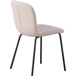 Bella Set of 2 Pink Teddy Faux Fur Stitched Design Dining Chairs - MCC - Wilko - thumbnail 5